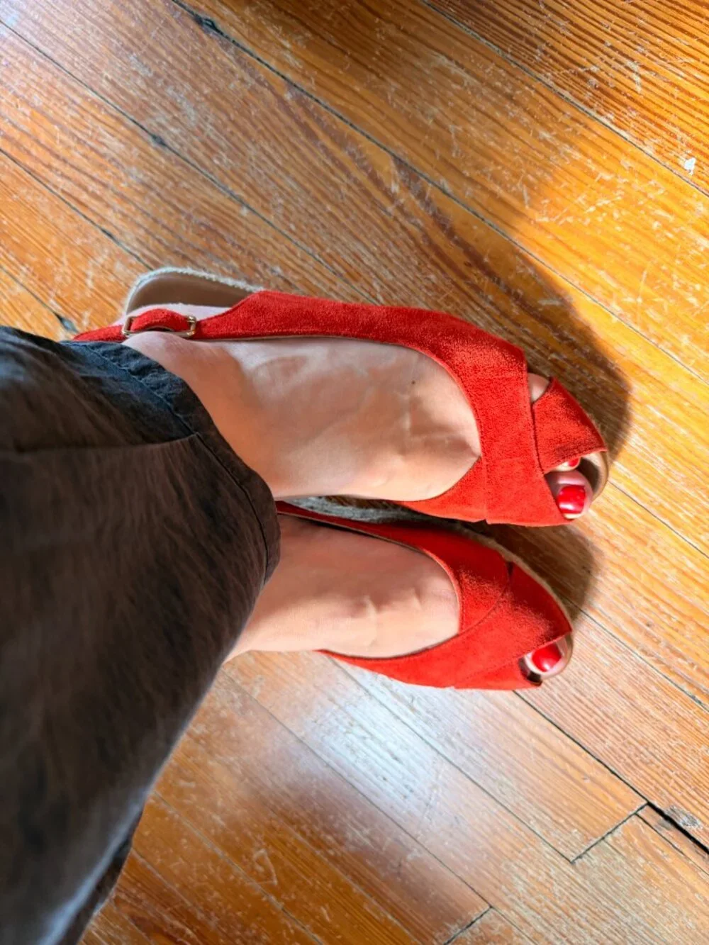 Red Espadrilles. Size 38.